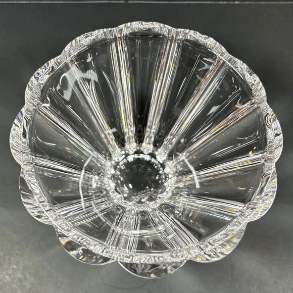 Rosenthal Carrousel Lead Crystal Bowl Round 6" Heavy Glass EUC vintage - Picture 2 of 3